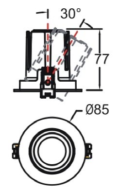 94mm adjustable Downlight