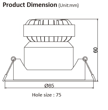 85mm Downlight