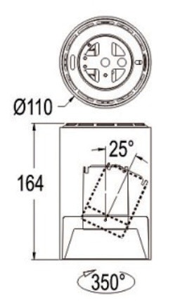 110mm Cylindrical Rotatable Surface Mounted Downlight