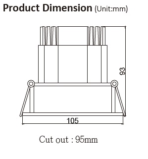 105mm adjustable Downlight