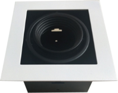 Square single head recessed downlight
