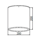 200mm Cylindrical Surface Mounted Downlight