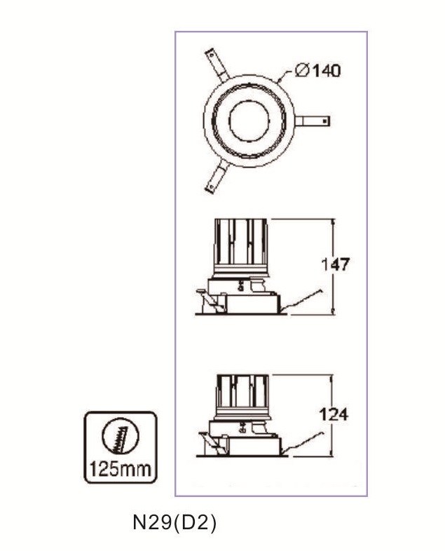 140mm Downlight