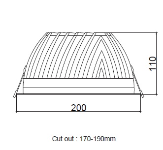 200mm Downlight