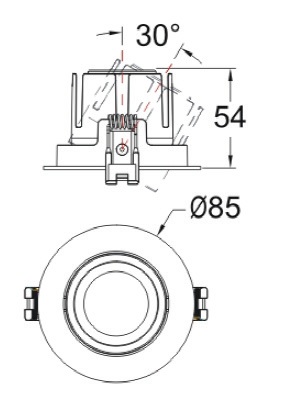 85mm adjustable Downlight