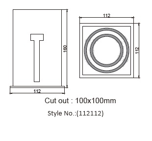 Square single head recessed downlight