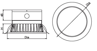 168mm Downlight (Glass diffuser)