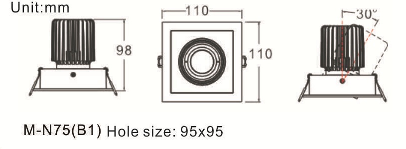 Single Head Adjustable Downlight