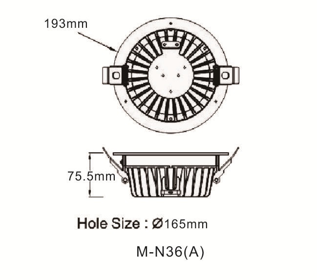 193mm Downlight