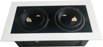 Twin head recessed downlight