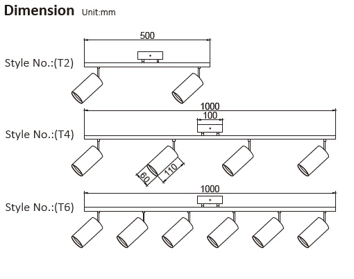 Multi-Head LED Track Spotlight
