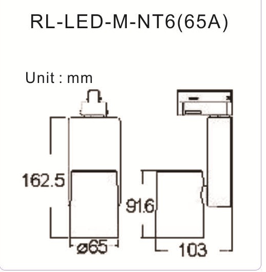 Dual-Axis Adjustable LED Track Spot Light